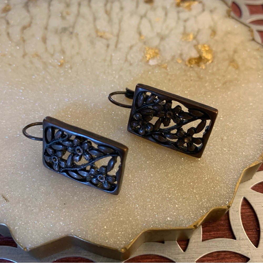 Vintage Style Rectangular Earrings